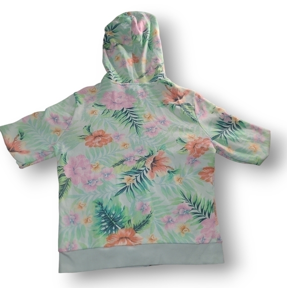 VS PINK Green Orange Pink Floral Tropical Full-Zip Hoodie - Picture 4 of 4
